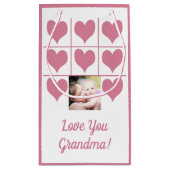 Love You Photo & Pinkハート スモールペーパーバッグ (裏面)