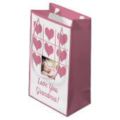 Love You Photo & Pinkハート スモールペーパーバッグ (裏面アングル)
