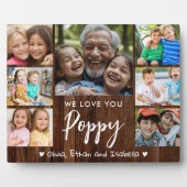 Love You Poppy 7 Photo 素朴 Wood Keepsake フォトプラーク (正面)