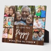 Love You Poppy 7 Photo 素朴 Wood Keepsake フォトプラーク (側面)