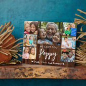 Love You Poppy 7 Photo 素朴 Wood Keepsake フォトプラーク (側面)