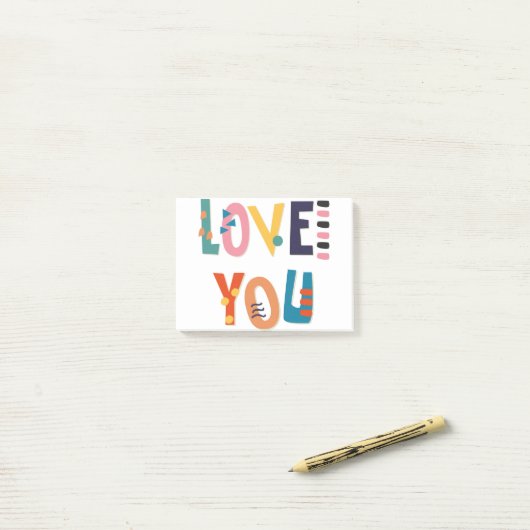 Love You Post-it Notes ポストイット (デスク上)