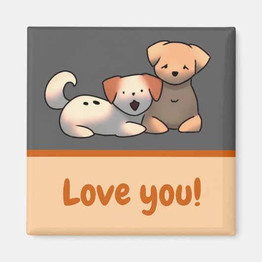 Love You puppy’s  マグネット (正面)