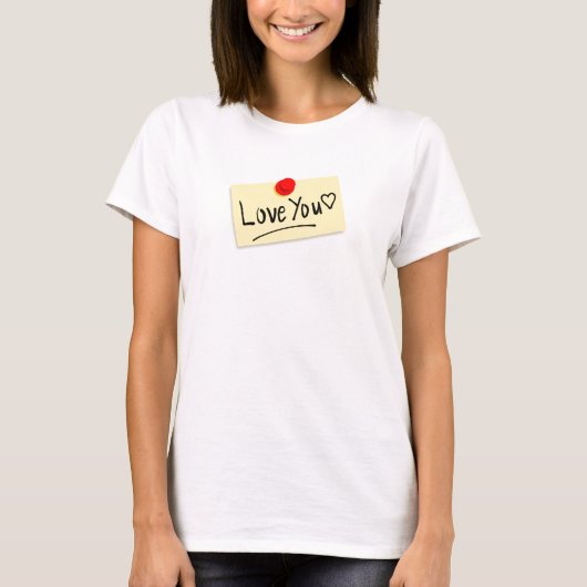 Love You PushピンTシャツ Tシャツ (正面)
