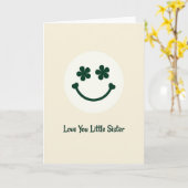 Love You Sister Smiling Face Card カード (黄色い花)