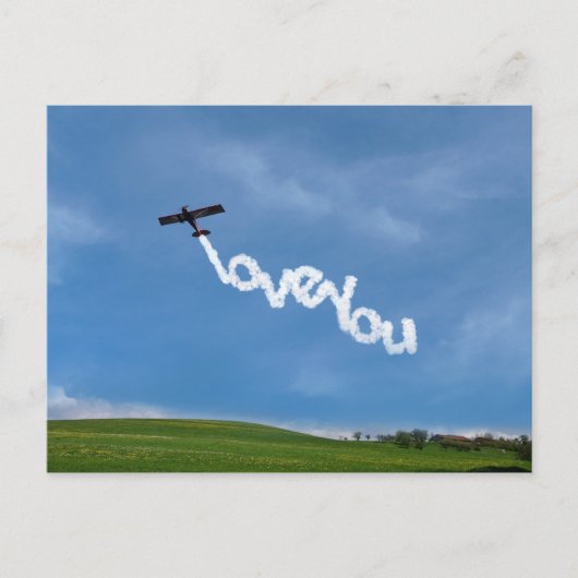 Love You Skywritingはがき ポストカード (正面)