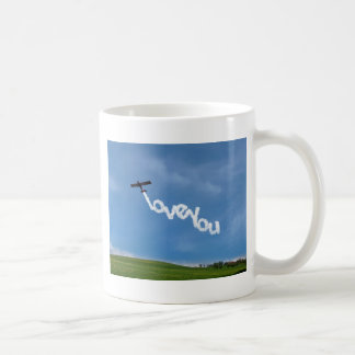 Love You Skywriting コーヒーマグカップ