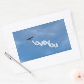 Love You Skywriting 長方形シール (封筒)