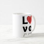 “Love You So Much” ロマンティック マグカップ (正面右)
