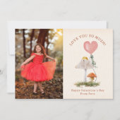 Love You So MushキノコValentine Pun写真 カード (正面)