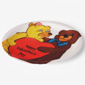 LOVE YOU TEDDY BEAR ペーパープレート (アングル)