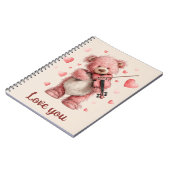 Love You Teddy with Violin ノートブック (左側)