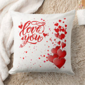 Love You Throw Pillow クッション (ブランケット)