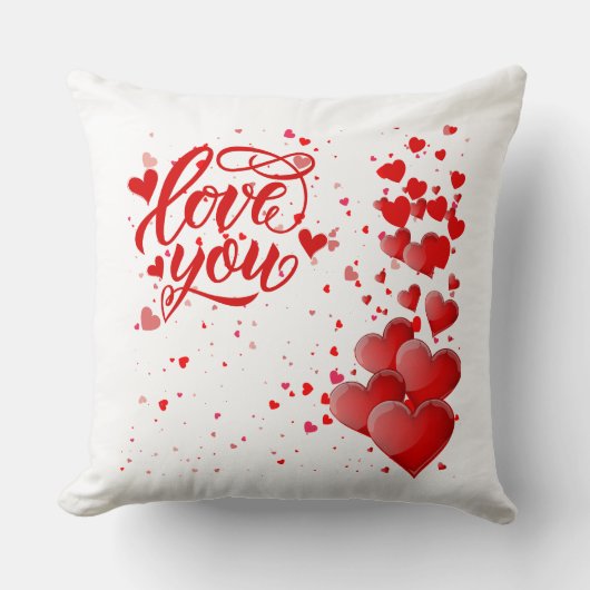 Love You Throw Pillow クッション (正面)