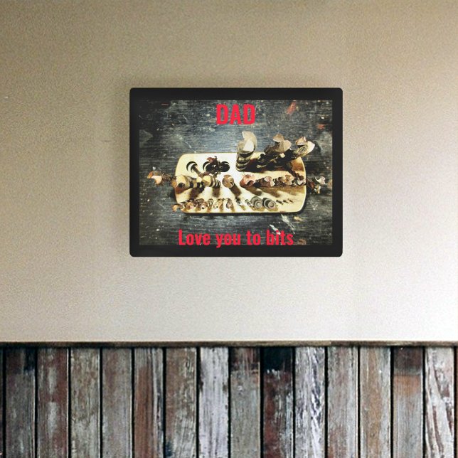 Love You to Bitsワークショップドリルビット メタルプリント (クリエイターアップロード済み)