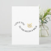 Love You to Moon and Back Cute Minimal Valentine シーズンカード (スタンド正面)