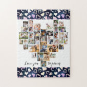Love you to PiecesハートPhoto Collage Sweetheart ジグソーパズル (縦)