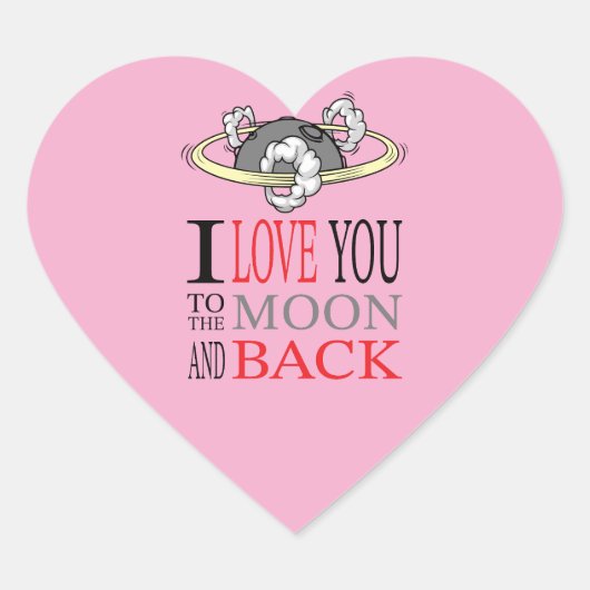 Love you to the..... Aufkleber ハートシール (正面)