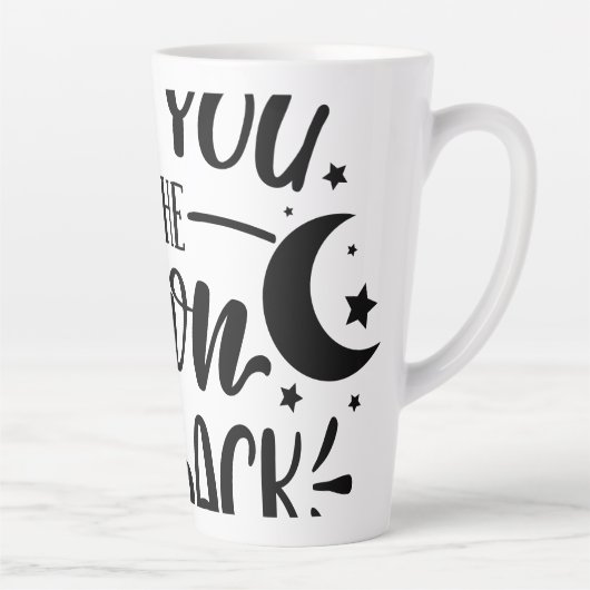 Love You to the Moon and Back" Ceramic Mug – Roman カフェラテマグ (右)
