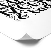 Love You To The Moon And Back Minimal Aesthetic De ポスター (角)