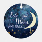 Love You to the Moon and Back Photo メタルオーナメント (正面)