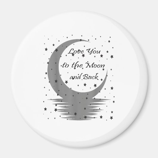 Love You To The Moon And Back Simple Romantic Desi マグネット (正面)