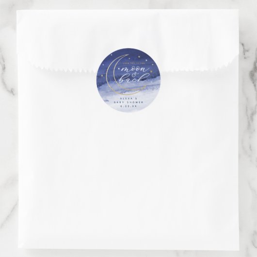 Love you to the Moon and Back Stickers ラウンドシール (バッグ)