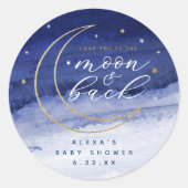 Love you to the Moon and Back Stickers ラウンドシール (正面)