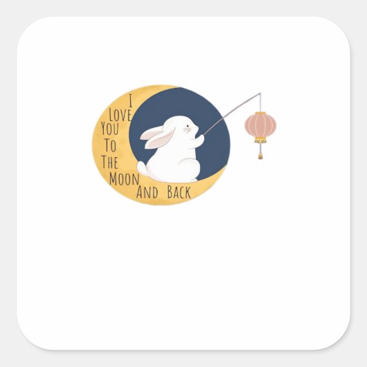 Love You To The Moon And Back Timeless Appeal Art  スクエアシール (正面)