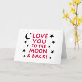 Love You To The Moon & Back Greeting Card カード (黄色い花)