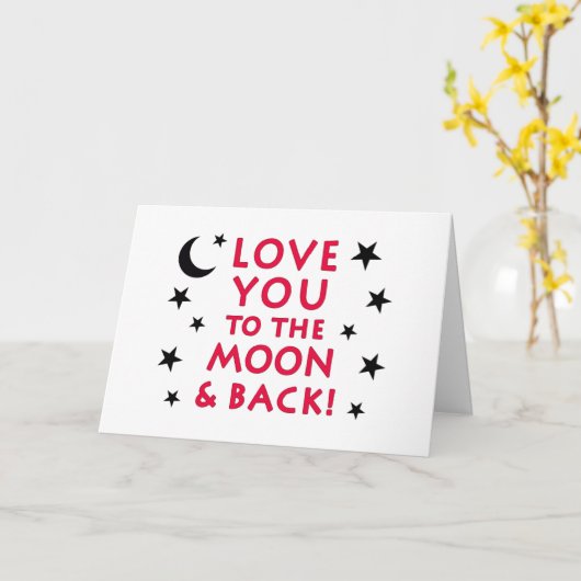Love You To The Moon & Back Greeting Card カード (黄色い花)