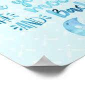 Love You To The Moon Blue Baby Nursery ポスター (角)