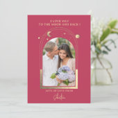 Love You To The Moon Photo Céleste Magenta Or シーズンカード (スタンド正面)