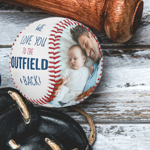 Love you to the Outfield写真ホワイトレザールック 野球ボール
