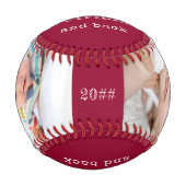 Love you to the Outfield and Back Red Photo 野球ボール (正面)