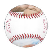 Love you to the Outfield and Back White Photo 野球ボール (裏面)