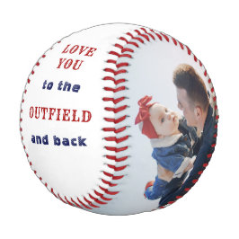 Love you to the Outfield and Back White Photo Base 野球ボール