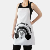 Love you to the Rainbow Minimal Black White Couple エプロン (インサイチュ)