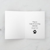 Love You Valentine from Your Cat Greeting Card シーズンカード (内部)