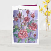 Love You Valentine's Day Thank God For You Roses カード (黄色い花)