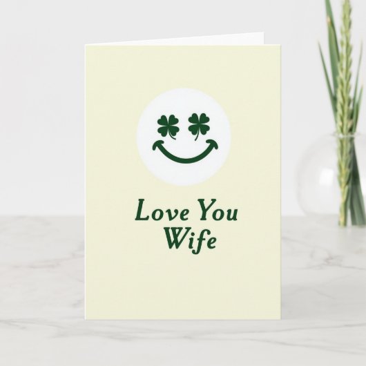 Love You Wife Smiling Card カード (正面)