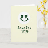 Love You Wife Smiling Card カード (黄色い花)