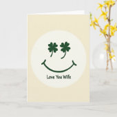 Love You Wife Smiling Face Card カード (黄色い花)