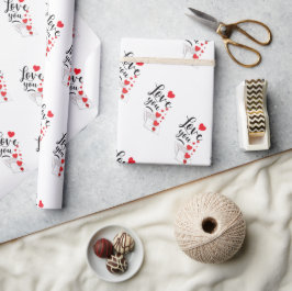 Love You Wrapping Paper ラッピングペーパー