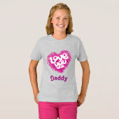 Love you x Daddy (or name of choice)トップ Tシャツ (正面フル)