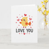 Love You Yellow Bird Card カード (黄色い花)