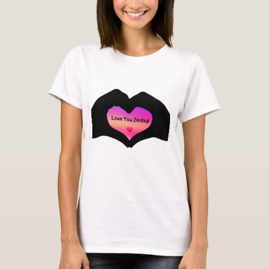 : "Love You Zindagi" Tシャツ (正面)
