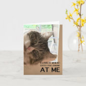 Love Your Cattitude Note Card カード (黄色い花)