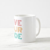 LOVE YOUR CODE - PROGRAMMINGおたく コーヒーマグカップ (正面右)