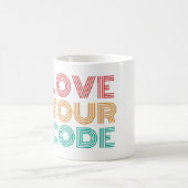 LOVE YOUR CODE - PROGRAMMINGおたく コーヒーマグカップ (中央)